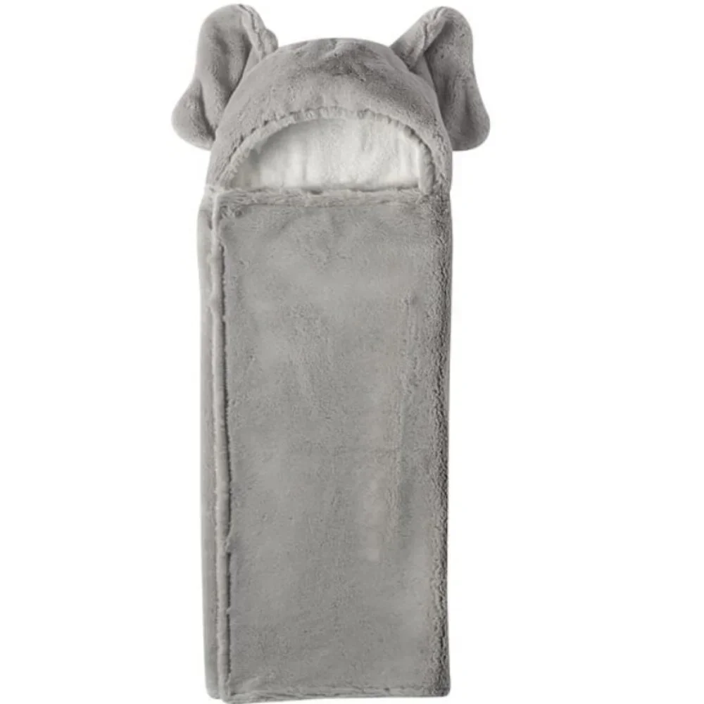 Pottery Barn Kids Faux Fur Elephant Baby Hooded Bath Towel